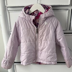 Girls north face reversible jacket